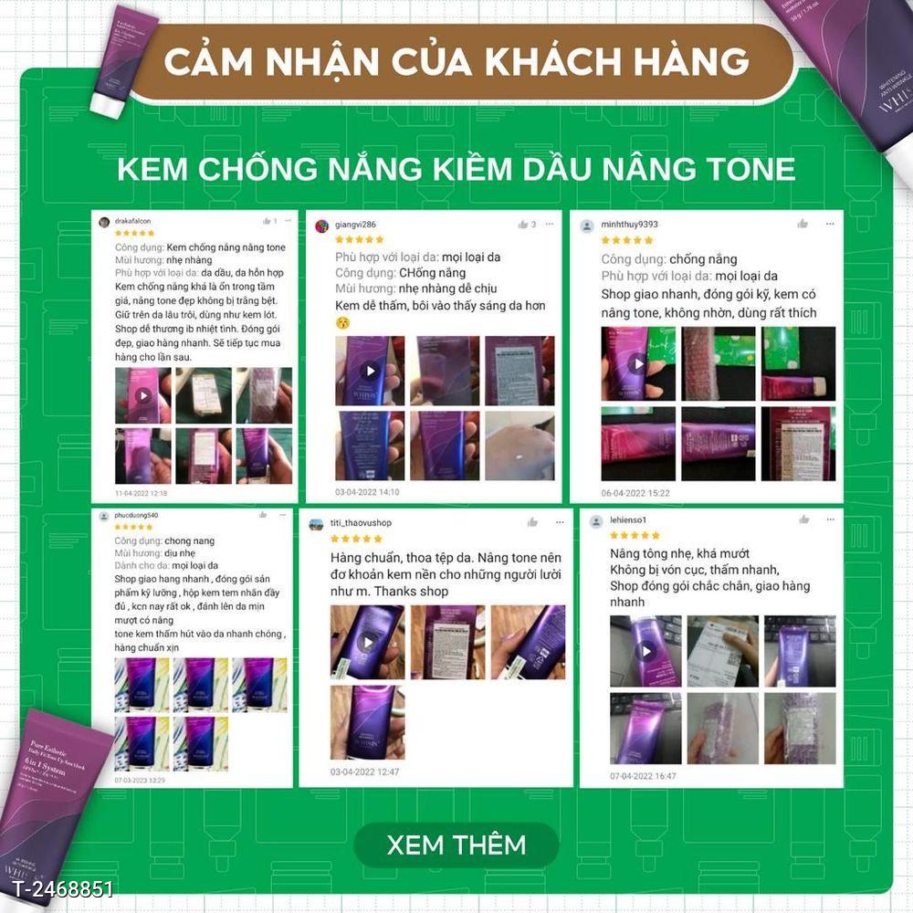 Kem Chống Nắng Nâng Tone Kiềm Dầu WHISIS SPF50+ PA++++ 50g