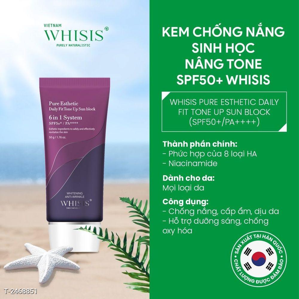 Kem Chống Nắng Nâng Tone Kiềm Dầu WHISIS SPF50+ PA++++ 50g
